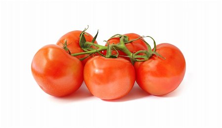 simsearch:400-06101333,k - fresh tomatoes with green leaves on white Stock Photo - Budget Royalty-Free & Subscription, Code: 400-04858531