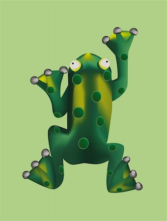 poisonous frog - Big green frog sit on the wall Photographie de stock - Aubaine LD & Abonnement, Code: 400-04858679