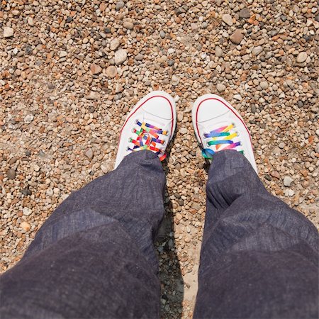 rainbow shoelaces Foto de stock - Super Valor sin royalties y Suscripción, Código: 400-04858739