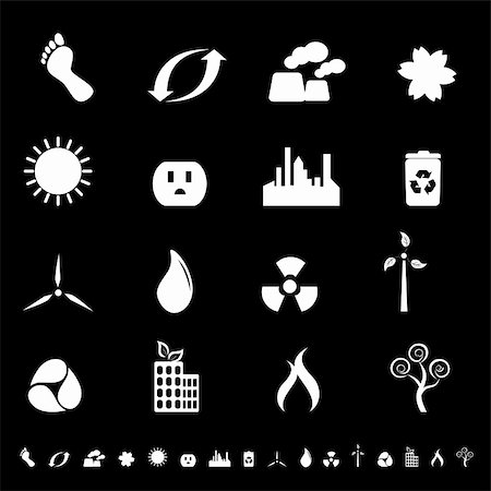 Clean environment and energy icons and symbols Stock Photo - Budget Royalty-Free & Subscription, Code: 400-04859051