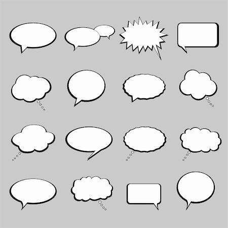 speech bubble with someone thinking - Talk, speech and thought bubbles and balloons Stock Photo - Budget Royalty-Free & Subscription, Code: 400-04859102