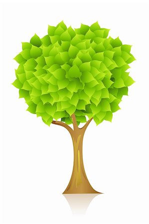 illustration of natural tree on isolated background Stock Photo - Budget Royalty-Free & Subscription, Code: 400-04859248