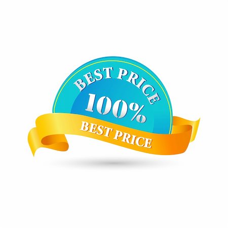 simsearch:400-05920208,k - illustration of 100% best price tag on white background Stockbilder - Microstock & Abonnement, Bildnummer: 400-04859253
