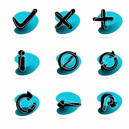 simsearch:400-07835449,k - illustration of symbolic buttons on white background Photographie de stock - Aubaine LD & Abonnement, Code: 400-04859264