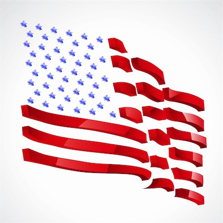 simsearch:400-05103121,k - illustration of usa flag on white background Foto de stock - Royalty-Free Super Valor e Assinatura, Número: 400-04859282