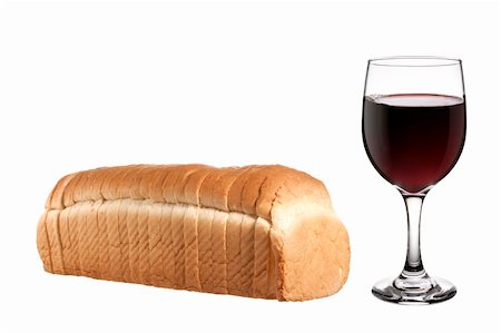 dondesigns (artist) - A loaf of Bread and A glass of Wine Foto de stock - Super Valor sin royalties y Suscripción, Código: 400-04859488