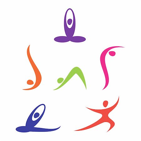 set of yoga Icons Stock Photo - Budget Royalty-Free & Subscription, Code: 400-04859512