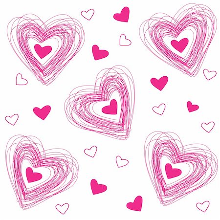 pattern of hearts for the congratulations on Valentine's Day Stock Photo - Budget Royalty-Free & Subscription, Code: 400-04859567