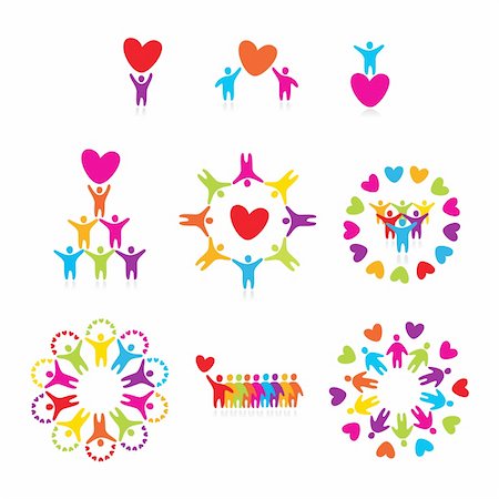 friendship day clip art - set of icons Stock Photo - Budget Royalty-Free & Subscription, Code: 400-04859579