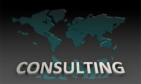 Consulting Services with World Knowledge as Art Stock Photo - Budget Royalty-Free & Subscription, Code: 400-04859983