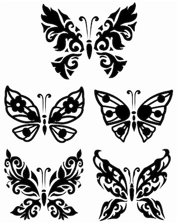 simsearch:400-05887739,k - That Silhouette butterfly collection for your design Stock Photo - Budget Royalty-Free & Subscription, Code: 400-04850002