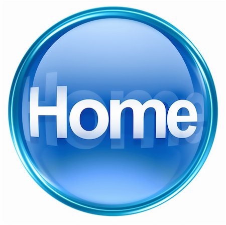 simsearch:400-04868914,k - home icon blue, isolated on white background Foto de stock - Royalty-Free Super Valor e Assinatura, Número: 400-04850196