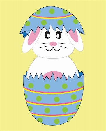simsearch:400-07406705,k - Cute bunny in Easter egg Foto de stock - Super Valor sin royalties y Suscripción, Código: 400-04851055