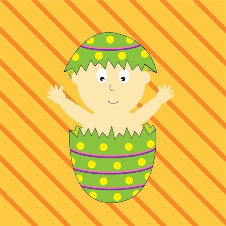 simsearch:400-04496525,k - Cute baby in Easter egg Foto de stock - Royalty-Free Super Valor e Assinatura, Número: 400-04851053