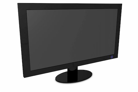 simsearch:400-05073201,k - High quality 3d image of an isolated widescreen TV with clipping path Foto de stock - Super Valor sin royalties y Suscripción, Código: 400-04851613