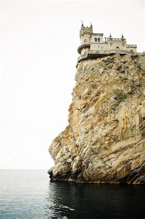 The castle in the Gothic style on cliff above the sea Stock Photo - Budget Royalty-Free & Subscription, Code: 400-04851672
