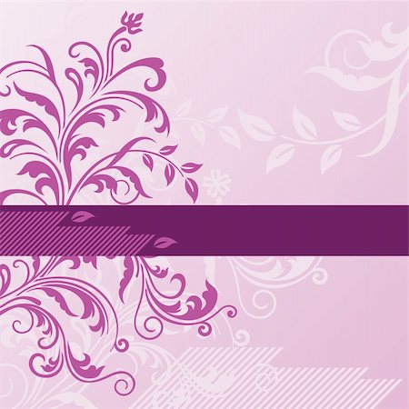 simsearch:400-04086182,k - Pink floral background with banner. This image is a vector illustration. Stock Photo - Budget Royalty-Free & Subscription, Code: 400-04851809