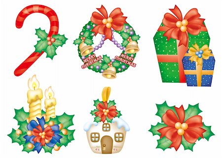 simsearch:400-04354487,k - Cute cartoon design elements set - Christmas Stock Photo - Budget Royalty-Free & Subscription, Code: 400-04852025