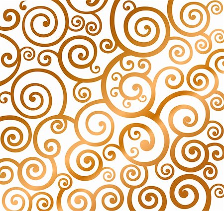 decoration curl - Beautiful gold christmas curly pattern Stock Photo - Budget Royalty-Free & Subscription, Code: 400-04852126