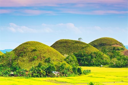 simsearch:862-08699699,k - View of The Chocolate Hills. Bohol, Philippines Fotografie stock - Microstock e Abbonamento, Codice: 400-04852140