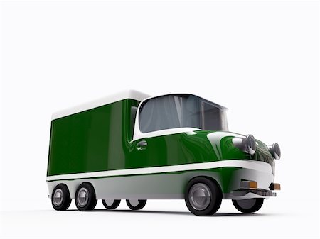 simsearch:400-08574227,k - truck green Photographie de stock - Aubaine LD & Abonnement, Code: 400-04852698