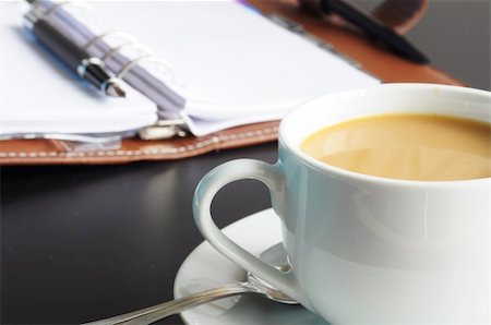 coffee at work or for breakfast in the office Stockbilder - Microstock & Abonnement, Bildnummer: 400-04852868