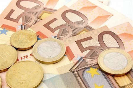 macro of euro bills and coins can be used as background Stock Photo - Budget Royalty-Free & Subscription, Code: 400-04852906