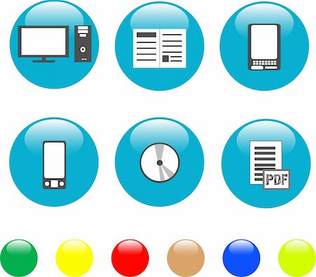 simsearch:400-05918066,k - set of Home electronics and equipment shiny blue icons Stock Photo - Budget Royalty-Free & Subscription, Code: 400-04853046