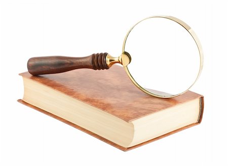 simsearch:400-04379190,k - Magnifying glass and  book isolated on white background Stock Photo - Budget Royalty-Free & Subscription, Code: 400-04853102