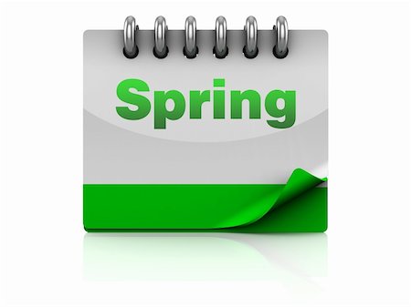 3d illustration of spring season calendar page Stock Photo - Budget Royalty-Free & Subscription, Code: 400-04853357