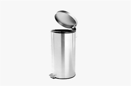 Refuse bin in room corner on white background Stock Photo - Budget Royalty-Free & Subscription, Code: 400-04853389