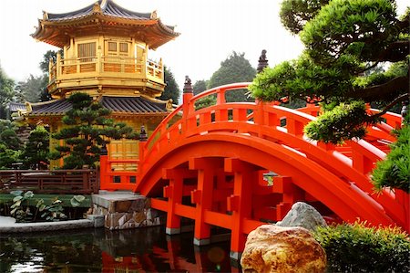 simsearch:400-06855214,k - oriental golden pavilion of Chi Lin Nunnery and Chinese garden, landmark in Hong Kong . Foto de stock - Super Valor sin royalties y Suscripción, Código: 400-04853790