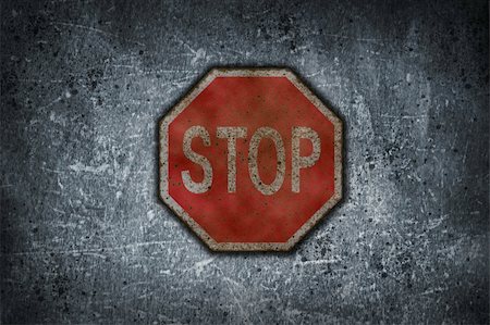 stop sign on grunge background - illustration Stock Photo - Budget Royalty-Free & Subscription, Code: 400-04853953