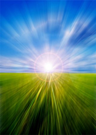 simsearch:400-04869732,k - Abstract motion blurred meadow and sky with sun Stock Photo - Budget Royalty-Free & Subscription, Code: 400-04864093