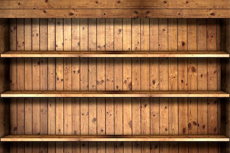 Wooden book Shelf Stock Photo - Budget Royalty-Free & Subscription, Code: 400-04864378