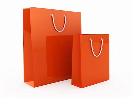 simsearch:400-08095972,k - Red Shopping bags isolated on white Stock Photo - Budget Royalty-Free & Subscription, Code: 400-04864409