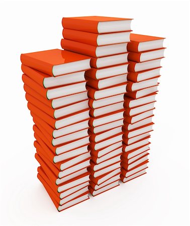 Stacks of books isolated on white background Stock Photo - Budget Royalty-Free & Subscription, Code: 400-04864424