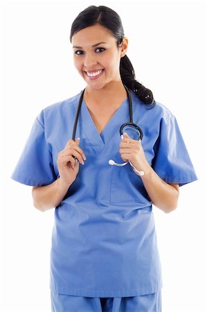 Stock image of female healthcare worker isolated on white background Foto de stock - Royalty-Free Super Valor e Assinatura, Número: 400-04865337