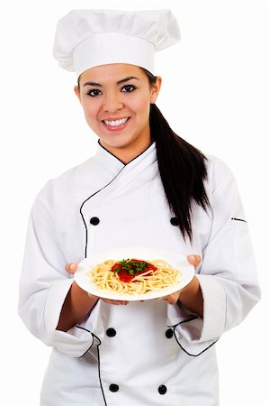 Stock image of female chef, isolated on white background Stock Photo - Budget Royalty-Free & Subscription, Code: 400-04865330
