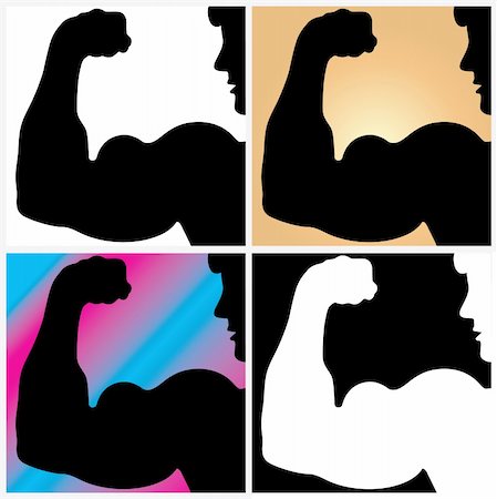 fist vectors - Biceps hands of the sportsman. Vector illustration Stock Photo - Budget Royalty-Free & Subscription, Code: 400-04865351