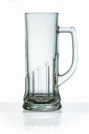 pint mug silhouette - Empty beer glass on white background Stock Photo - Budget Royalty-Free & Subscription, Code: 400-04865581