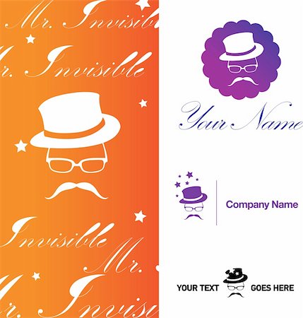 simsearch:400-06695587,k - Set of logos on magic theme with space for your text; vector illustration of logo with magician; easy to edit. Stock Photo - Budget Royalty-Free & Subscription, Code: 400-04865610