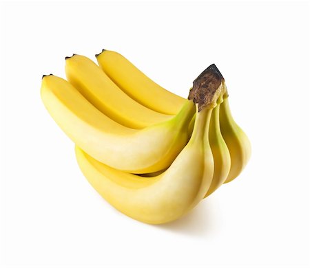 Fresh yellow bananas isolated on white background Stock Photo - Budget Royalty-Free & Subscription, Code: 400-04865668