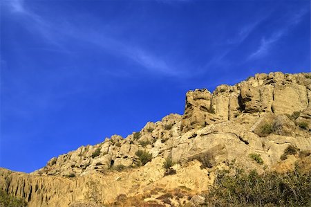 pinnacles desert - Weathered rocks. Summer Crimea. Foto de stock - Super Valor sin royalties y Suscripción, Código: 400-04865773