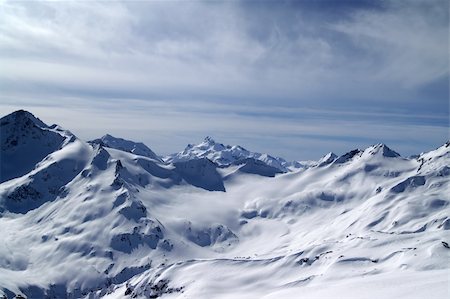 simsearch:400-07222348,k - Caucasus Mountains. View from Elbrus. Fotografie stock - Microstock e Abbonamento, Codice: 400-04866029