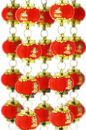 Hanging decorative Chinese new year prosperity lanterns background Stock Photo - Budget Royalty-Free & Subscription, Code: 400-04866204
