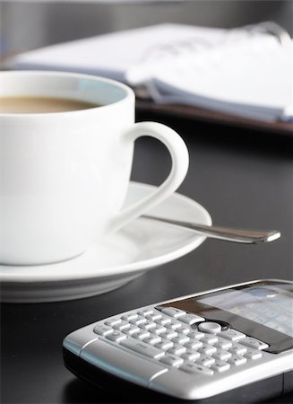 coffee at work or for breakfast in the office Stockbilder - Microstock & Abonnement, Bildnummer: 400-04866208