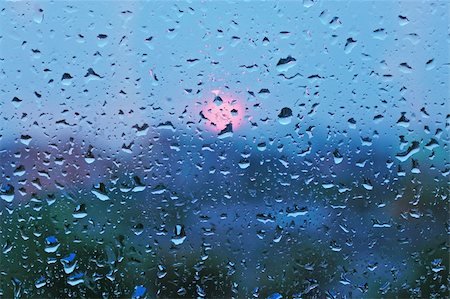 storm sun - Drops on the glass from the rain Stock Photo - Budget Royalty-Free & Subscription, Code: 400-04866579