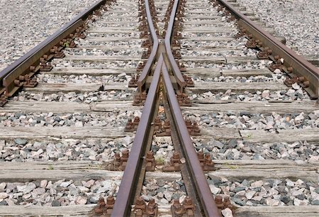 railroad track switch Stock Photo - Budget Royalty-Free & Subscription, Code: 400-04867352