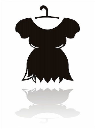 silhouette icon of beautiful woman - black dress icon isolated on white Stock Photo - Budget Royalty-Free & Subscription, Code: 400-04867390